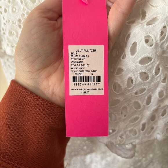 Lilly Pulitzer | Women's One Shoulder Tiered Josey Eyelet Dress Size 6 NWT - Picture 7 of 7
